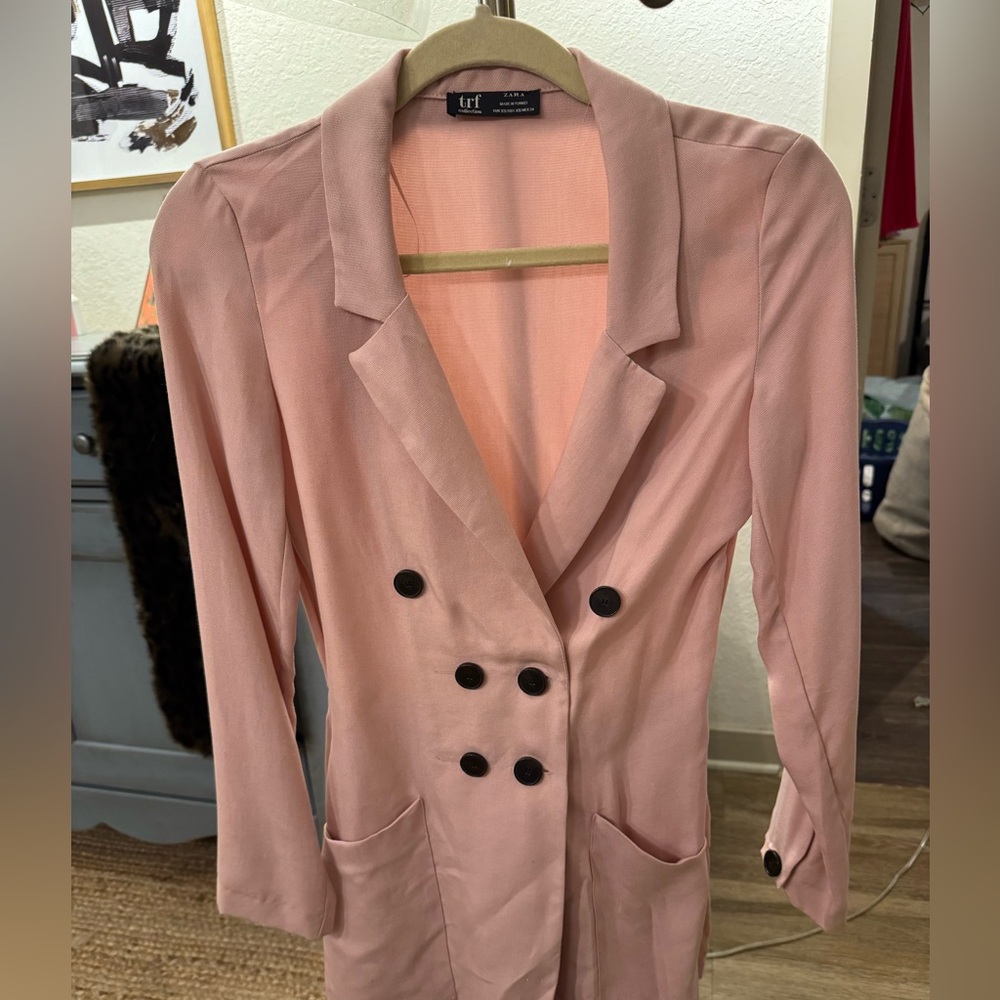 Rose color blazer jumpsuit size xs